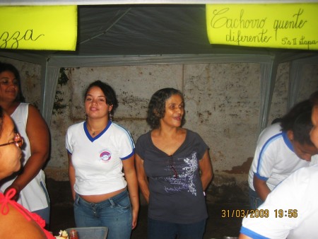 Festa Agostina de 2009- Professora Edna Maria e aluna Onic, Dalva e Adriana